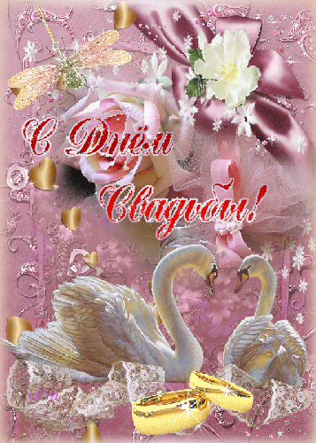 С Днем Свадьбы Поздравления Картинки Красивые Гифки