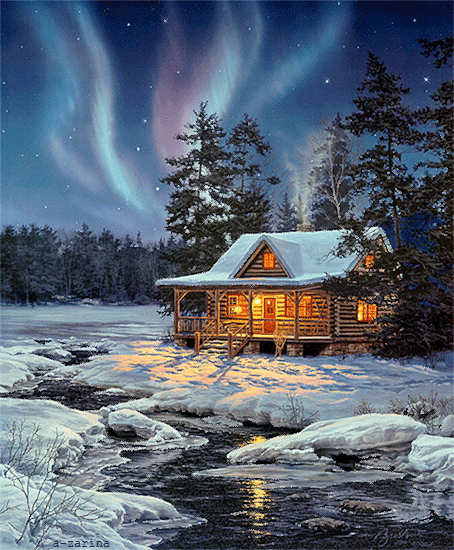 Зимний вечер Картинки зима