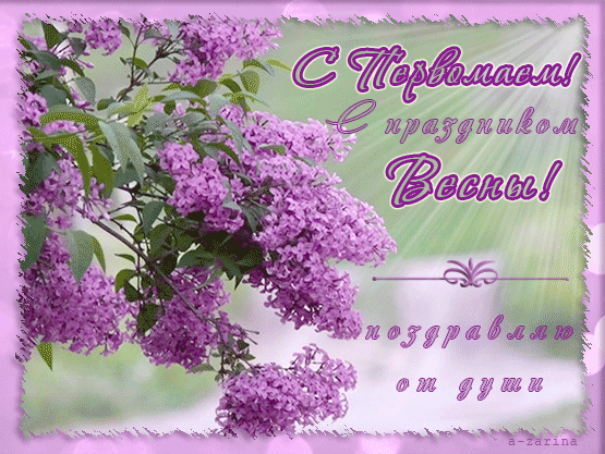 Поздравления с праздником Весны и Труда - 1 мая! Открытки с 1 мая