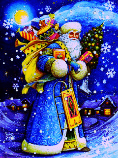 Дед Мороз с подарками Картинки на телефон