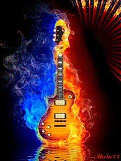 Огненная гитара Музыкальные картинки